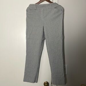 Hilary Radley checkered black and white stretchy pants, size L